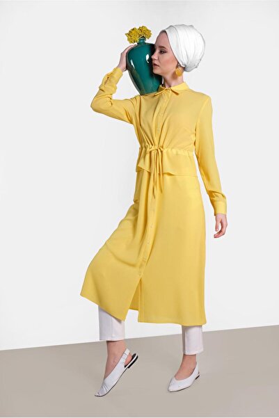 Alvina Elastic Lace-Up Tunic with Waist Strap 4424