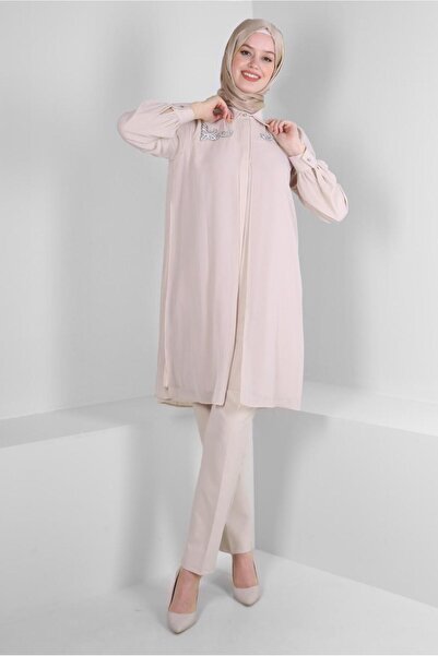 Alvina EMBROIDERY DETAIL HIDDEN BUTTON TUNIC 43500