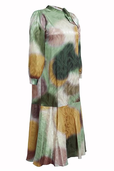 Alvina Σατέν Ζακάρ Φόρεμα Plus Size - 20515