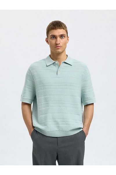Selected Homme Polohemd aus Strick Textured