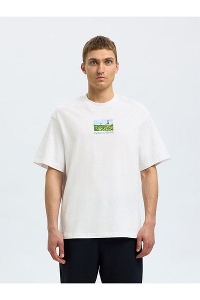 Selected Homme T-Shirt mit Rundhalsausschnitt Print