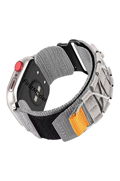 FirstModel Huawei Watch Fit 3,4,4 Pro Uyumlu Premium Ipli Örgü Bant Kordon Gri