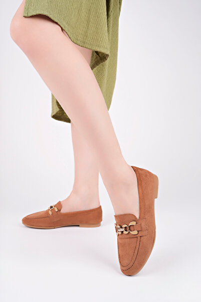 pasyone Tan Babet Buckle Detailed Casual Shoes