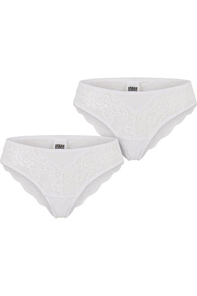 Urban Classics Damen Allover Lace Brazilian 2er-Pack