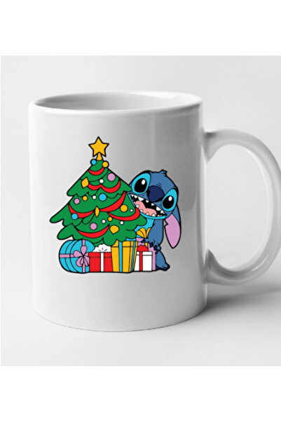 OEM Κούπα λευκή εξατομικευμένη Lilo and Stitch - Χριστουγεννιάτικη Έκδοση, IN...