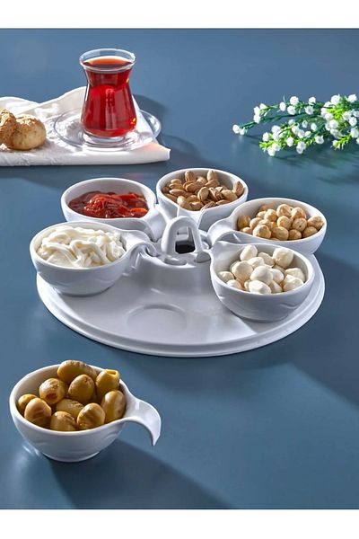 Decorandmore 6-Piece Melamine Breakfast, Snack Bowl