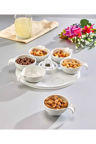 Decorandmore 6-Piece Melamine Breakfast, Snack Bowl
