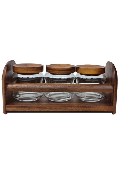Billi Multip-urpose Spice Rack Made Of Natural Thai Wood. 3 Pieces.