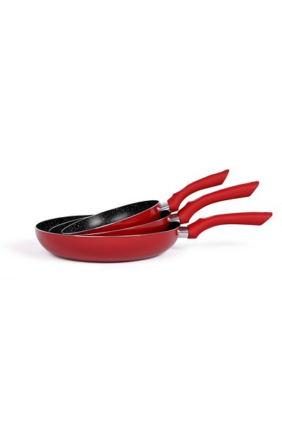 LİVOO Set of 3 frying pans MEN124RC, diameter 20, 24 and 28 cm