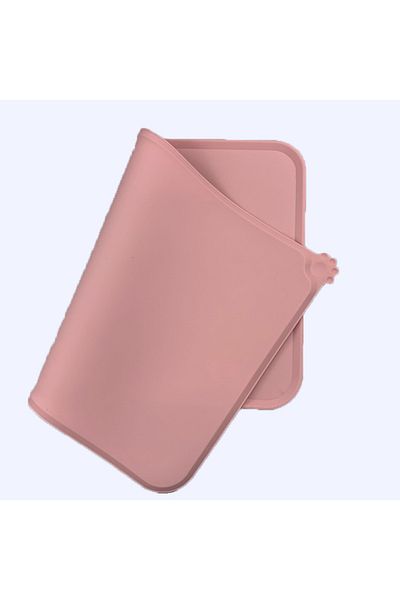 Choice 47 x 30cm Pink New Waterproof Pet Mat For Dog Cat Solid Color Silicone Pet Food Pad Pet Bowl Drinkin