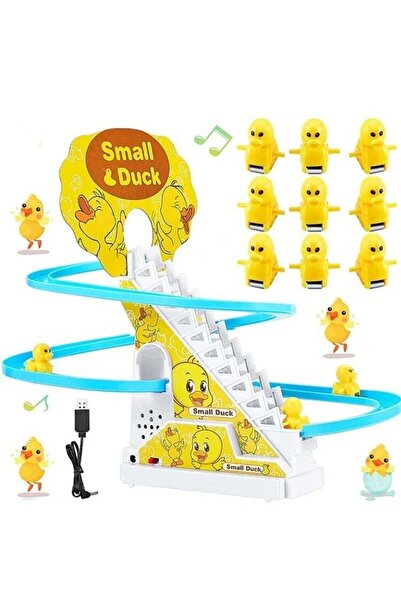 Fun Moment لحظة مرح لعبة مسار البط الكهربائي مع أضواء ليد وموسيقى