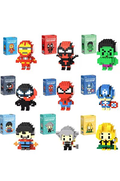 womi Süper Kahramanlar Hediyelik Blok Yapı Taşı Yapboz (RASTGELE 1 MODEL GÖND...