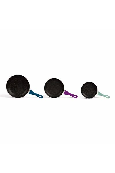 LİVOO Set of 3 Livoo MEP101 aluminum pans, ILAG coating, diameter 20, 24 and 28 cm
