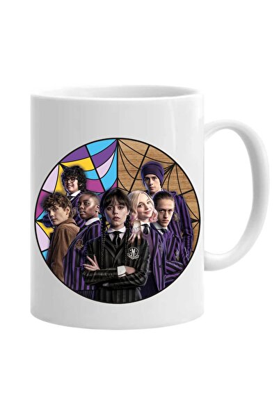 OEM Cană personalizată de miercuri albă nevermore academy, INOVATIX®. 330 ml