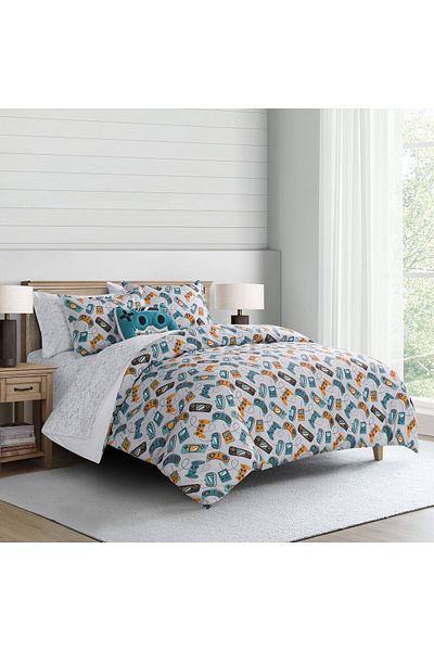 Orange Bed & Bath Controller | Single Duvet Set 8 Pieces