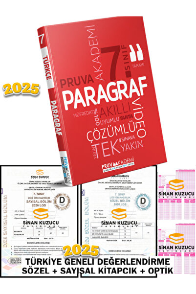 Pruva Akademi 7. SINIF PARAGRAF SORU BANKASI - Sinan Kuzucu Türkiye Geneli De...