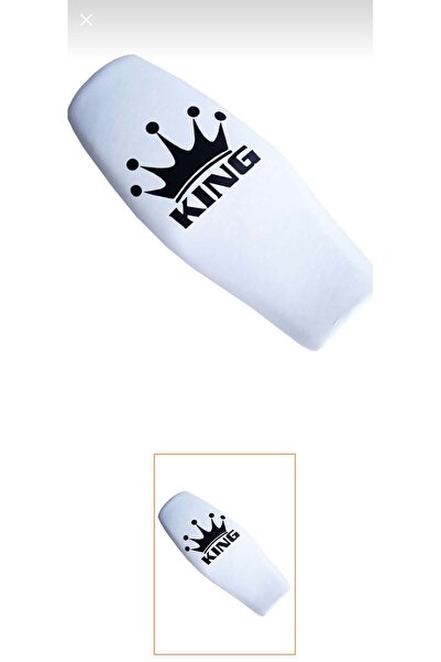 King motorsiklet sele kilifi beyaz