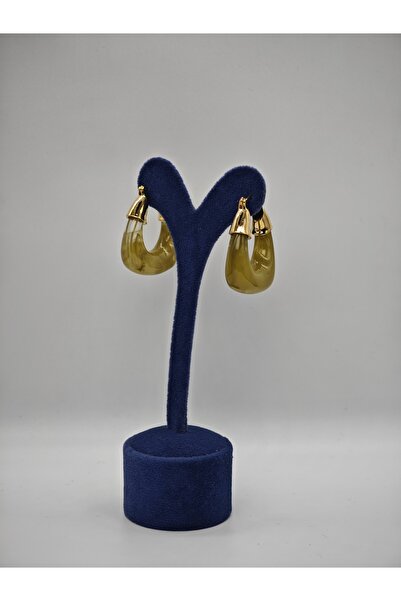 Aksesuarlia Yeşil Renk Klipsli Paslanmaz Çelik Küpe , Özeli Günler , Hediyelik , Günlük Hayat