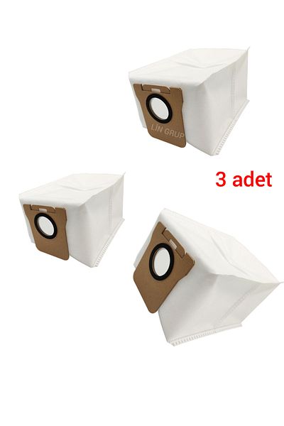 LİN GRUP Dream L20 Ultra Robot Vacuum Cleaner Compatible Replacement Dust Bag 3Pcs