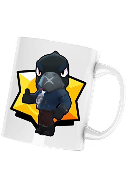 OEM Cana albă personalizată „Brawlers Crow Brawl Stars”, INOVATIX®. 330 ml