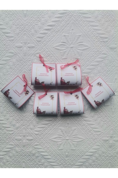 İ&DBABY 100 Adet Özel Tasarım Hazır Paketlenmiş Kınamıza Hoşgeldiniz Yazılı H...