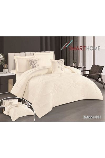 smart home Double Velvet Hotel Bedspread, Fits 200X120cm Bed, 4 Pieces Double Sided Bedspread