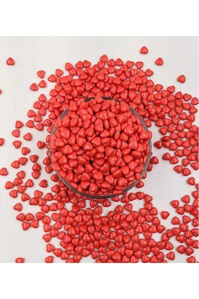 yiğit aksesuar 8 mm 30 Pcs Plastic with Hole Red Heart Beads for Necklace Bracelet Jewelry Making Supplies