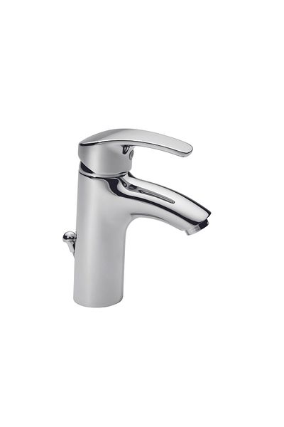 GS Rubinetterie GS Glass Basin Mixer Single Lever with pop up waste Flexible Hoses 50cm Chrome