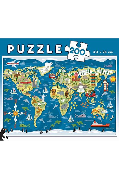 EDUCA World Map 200 Pieces