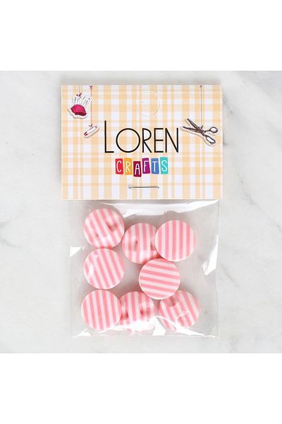 mk global Loren Crafts 8-Pack Patterned Button - 1105