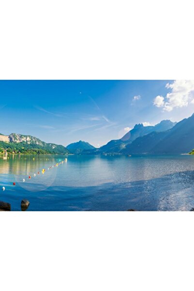 Zumzeria Pânză Tablou Panoramă frumoasă a lacului din sudul Franței, 80x50cm