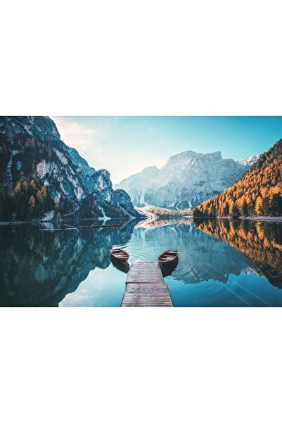 Zumzeria Таблу платно Емблематични природни планини, огледални в бистрата спо...