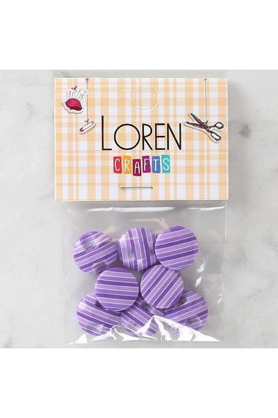 mk global Loren Crafts 8-Pack Patterned Button - 1100