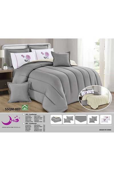 Moon Plain double-sided duvet set, 100% cotton, 230 x 250 cm