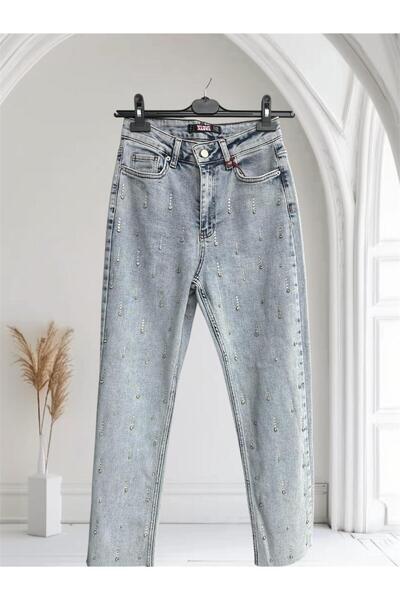 xlove Taşlı Denim Pantolon