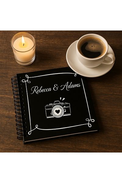Koala Black Leaf Notebook, Memory Book Polocard, Photo Album, Polaroid Photo Album,