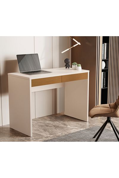 JB Moviecs Home computer table for office and home rooms, off-white color, 110*81*54