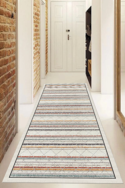 LTS HOME Dijital BASKILI Kaymaz Taban Yıkanabilir Modern Mutfak Halısı Salon ...