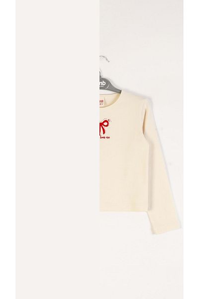 wakawakakidsstore Боди с дълъг ръкав и бродирана панделка с щампа от камъни за момиче