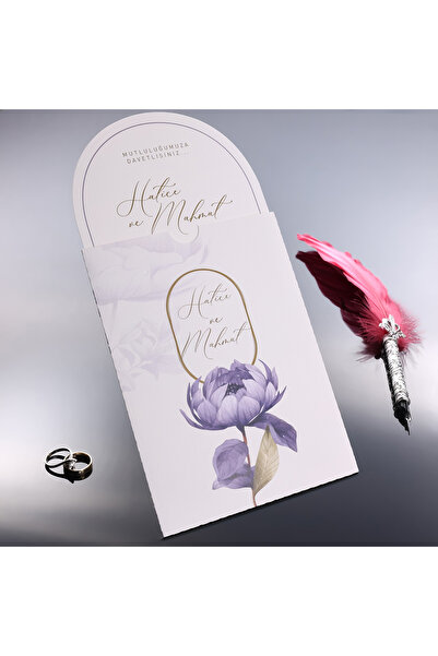 Pixel Davetiye 2025 RENKLİ YENİ MODEL - 50 Adet Düğün Davetiyesi Düğün-Nişan-Kına-Sünnet Davetiyesi-359