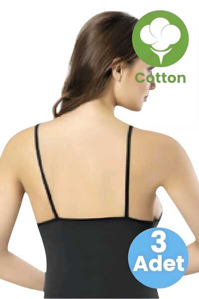 Uniquetrenders Women's 3-Piece Rope Strap Cotton Padded Tank Top
