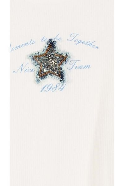 wakawakakidsstore Sequin Embroidered Star Appliqued Girl's Bady