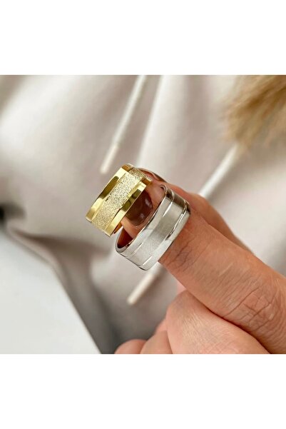 simurg jewellery Gümüş Kare Alyans Seti