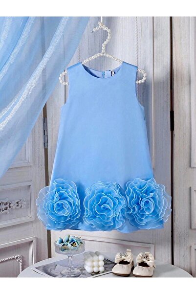 tuana Satin rose detail dress