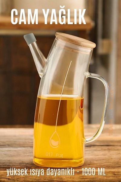 Transformacion Oil Vinegar Bottle Oil Bottle Borosilicate Glass 1000 ml 721573