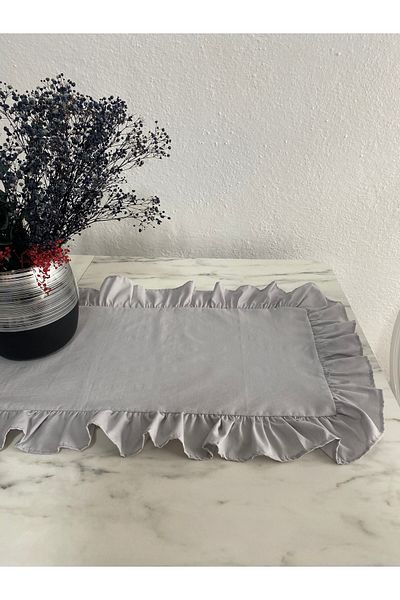 LILYUM Runner Bumbac Poliester Volanat 30x80 Cm