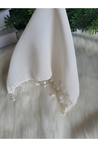 Fiyonks Atölye Şifon Gelin Damat Mendili, İncili Düğün Halay Nedime Bride Par...