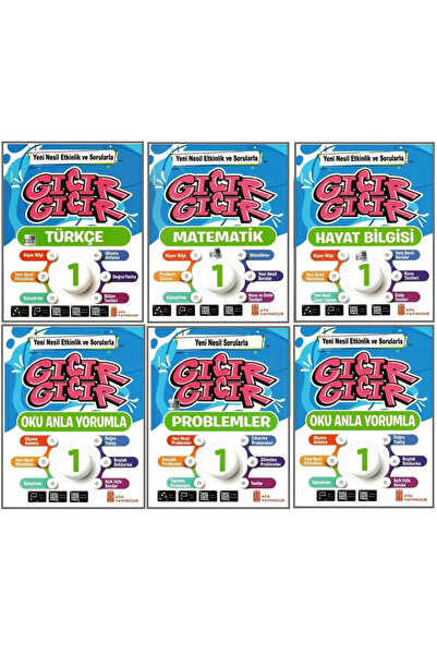 Ata Yayıncılık 1. Sınıf Gıcır Gıcır 6'lı Set (Türkçe-Matematik-Haya Bilgisi-Problemler-Oku Anla Yorumla-Hafta Sonu