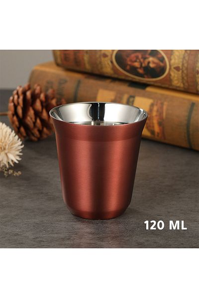 MIBRU Double Wall Stainless Steel Coffee Cup (120ml)