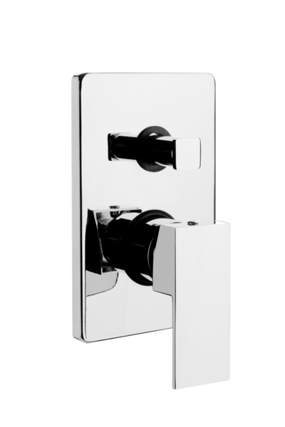 GS Rubinetterie خلاط حمام GS Indaco مخفي بمقبض واحد مع محول بزر ضغط من الكروم